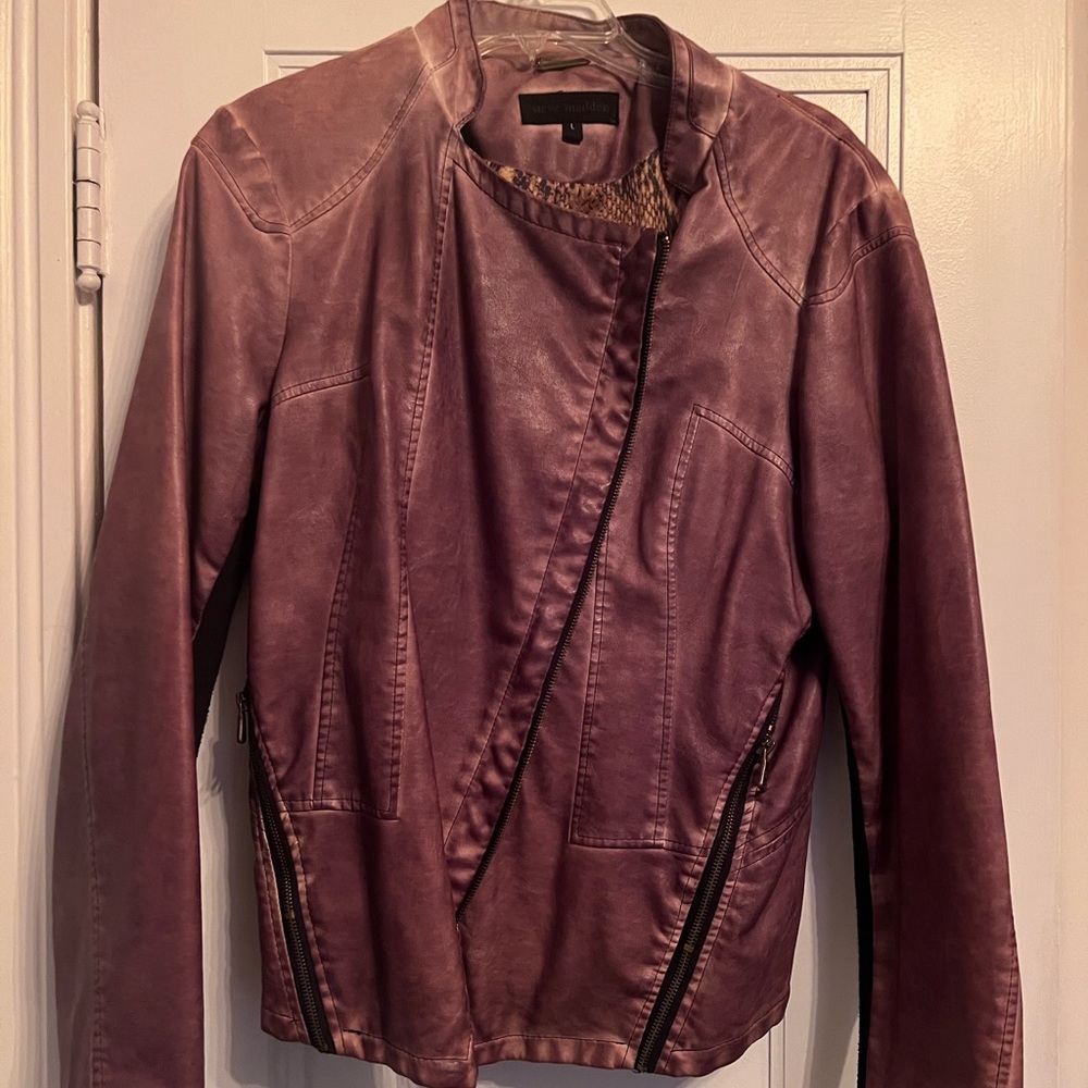 Barely worn faux leather jacket by Steve Madden. Large